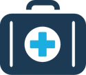 Briefcase with Medical Cross Icon