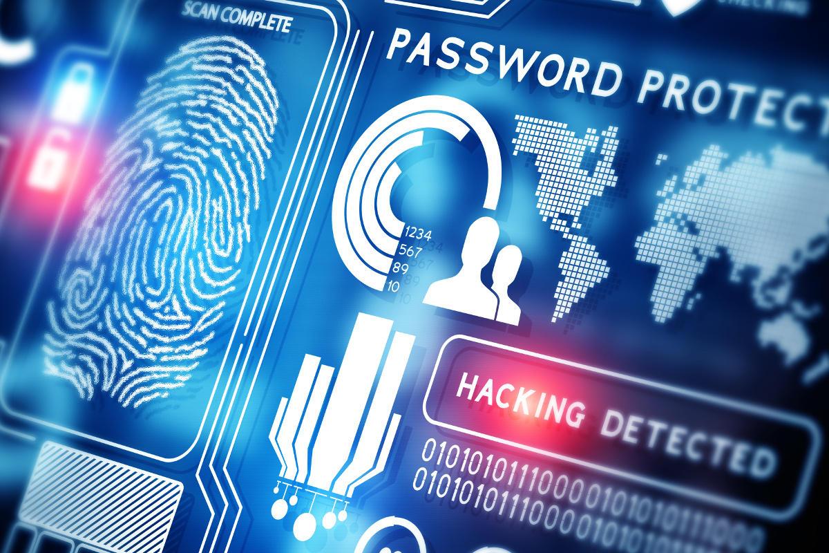 Cybersecurity protection icons